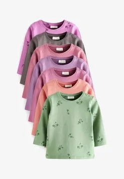 Next 7 PACK PRINT AND SOLID MIX STANDARD - Langarmshirt - Pink -Oberbekleidung Verkäufe 99a3c10f62a2478093b2a6ca7f0fddd3 1