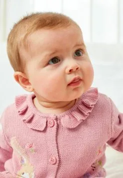 Next BUNNY FRILL - Strickjacke - Pink -Oberbekleidung Verkäufe 9a5ea6512ab44a9a9bc8b15efeca0498