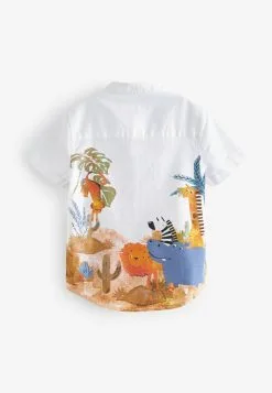 Next SAFARI PRINT BORDER STANDARD - Hemd - White -Oberbekleidung Verkäufe 9aa3cbcc9539406181637114e0140730