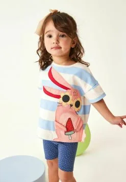 Next SHORT SLEEVE AND CYCLING SET - Shorts - Blue White Bunny -Oberbekleidung Verkäufe 9b0a83d873064a60a99f734271ef4cad