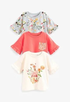 Next SHORT SLEEVE 3 PACK - T-Shirt Print - Green Pink -Oberbekleidung Verkäufe 9e4ca8a51e9440cb90b58485ae61fe4c 1