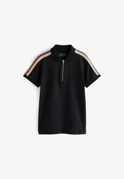 Next SHORT SLEEVE ZIP NECK STANDARD - Poloshirt - Black Arm Tape -Oberbekleidung Verkäufe a0a6cb3e429b49e8a3ea77e169282c3a 1
