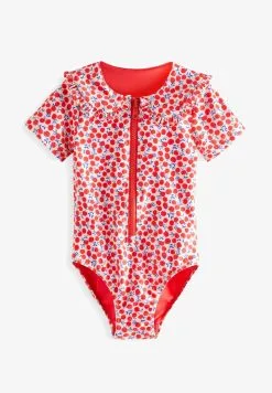 Next COLLARED SHORT SLEEVE - Badeanzug - Pink Ditsy -Oberbekleidung Verkäufe a28aadeb4e624427bff29a668616591c