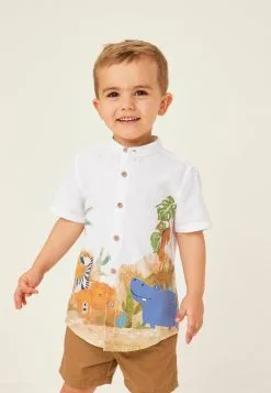 Next SAFARI PRINT BORDER STANDARD - Hemd - White -Oberbekleidung Verkäufe a3c062671f444abfba700f2f53e5c5d5 1