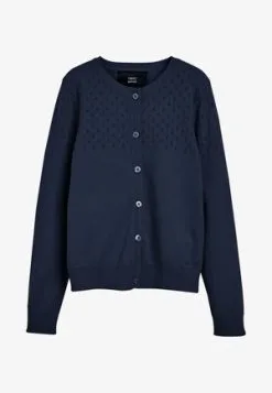 Next SCALLOPED EDGE SCHOOL - Strickjacke - Navy Blue -Oberbekleidung Verkäufe a69792e859ad412c9194d2c84d1d9875