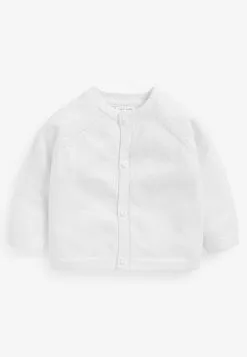 Next 2 PACK LIGHTWEIGHT - Strickjacke - White Grey -Oberbekleidung Verkäufe a9678bbd87414536b444c2790fb814c2