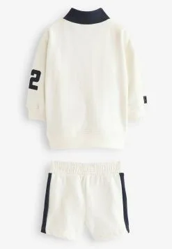 Next ZIP NECK RUGBY SET STANDARD - Sweatshirt - White Black -Oberbekleidung Verkäufe abf342d0a8db40378e3c50cefb22d58b