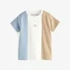 Next SHORT SLEEVE COLOURBLOCK - T-Shirt Print - Blue/white