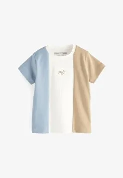 Next SHORT SLEEVE COLOURBLOCK - T-Shirt Print - Blue/white