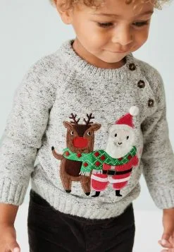 Next RUDOLPH AND SANTA CHRISTMAS - Strickpullover - Grey