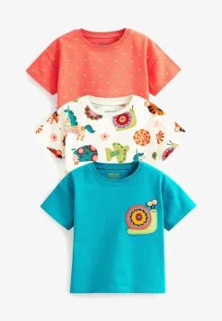 Next SHORT SLEEVE 3 PACK - T-Shirt Print - Orange