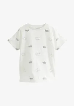 Next CROWN STANDARD - T-Shirt Print - Ecru White Glitter -Oberbekleidung Verkäufe bc8da1aeda764d2c8ef648c925fbb25f 1