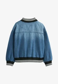 Next VARSITY - Jeansjacke - Mid Blue -Oberbekleidung Verkäufe c1c04d5818ef411e92fe7886ebb39690