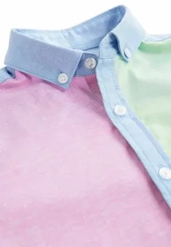 Next SHORT SLEEVE OXFORD STANDARD - Hemd - Blue Pastel Colourblock -Oberbekleidung Verkäufe c2556eee630a47fe86bb85be62007472