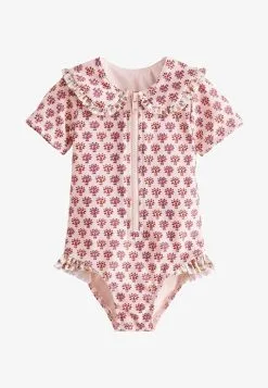 Next COLLARED SHORT SLEEVE - Badeanzug - Pink Ditsy