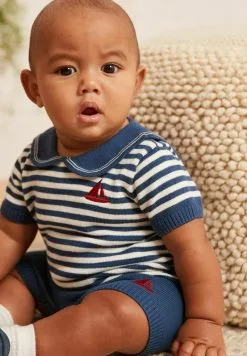 Next 2PC AND COLLAR SET STANDARD - Shorts - Navy White -Oberbekleidung Verkäufe c4e11983508846f296c9af5822ad4e4c