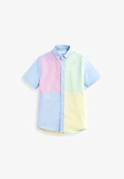 Next SHORT SLEEVE OXFORD STANDARD - Hemd - Blue Pastel Colourblock -Oberbekleidung Verkäufe c53a907bb08b45808d498a3c52579572 2