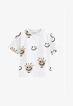 Next SHORT SLEEVE ALL OVER PRINT - T-Shirt Print - White Smiley -Oberbekleidung Verkäufe c6899bb94483461a84c7f1f47ab76074 1