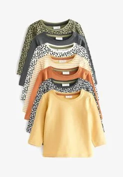 Next 7 PACK PRINT AND SOLID MIX STANDARD - Langarmshirt - Pink -Oberbekleidung Verkäufe c71ed7f6c9904e02bfe89c4fdafba8bc