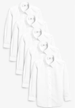 Next 5 PACK LONG SLEEVE - Hemdbluse - White -Oberbekleidung Verkäufe c79f3c575aaa45cc883824fa4c67f265