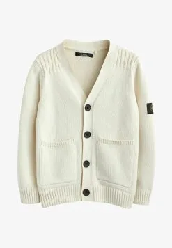 Next BUTTON THROUGH STANDARD - Strickjacke - Cream