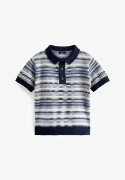 Next SHORT SLEEVE PATTERNED STANDARD - Poloshirt - Blue -Oberbekleidung Verkäufe c8f29fda6a964de187a1d5adca721507