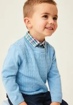 Next MOCKSHIRT STANDARD - Strickpullover - Blue -Oberbekleidung Verkäufe cab67261c8ac4dd094ad3fd177abe046