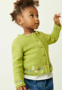 Next FLORAL EMBROIDERED STANDARD - Strickjacke - Green