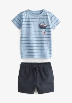 Next SHORT SLEEVE SET STANDARD - Shorts - Blue Stripe Boat -Oberbekleidung Verkäufe cb6c76d3b40240daa2ce711ee9da4604
