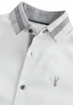Next LONG SLEEVE OXFORD STANDARD - Hemd - White Check Collar -Oberbekleidung Verkäufe ce2000854a3b48419b876c0604e2d6f9