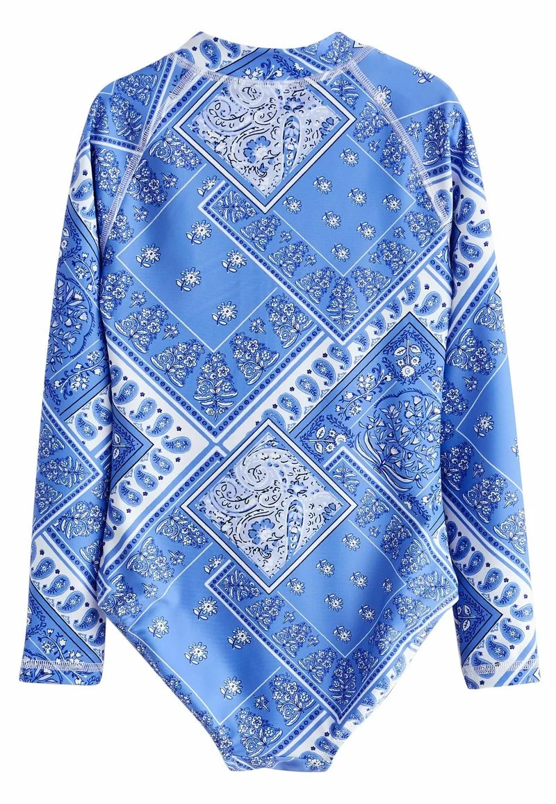 Next LONG SLEEVED STANDARD - Badeanzug - Blue White 4 Next LONG SLEEVED STANDARD - Badeanzug - Blue White – Bild 2