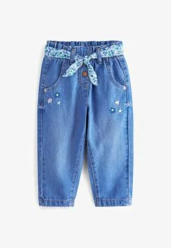 Next PULL ON TIE BELT - Jeans Relaxed Fit - Bright Blue