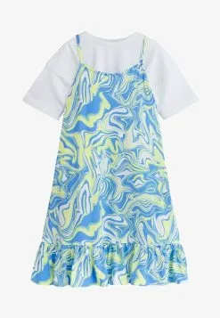 Next STRAPPY SET STANDARD - Freizeitkleid - Blue Green Marble Print -Oberbekleidung Verkäufe d6026c6053fb45ab9421b7578d5290a0