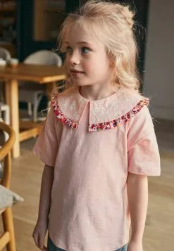 Next FLORAL EMBROIDERED COLLAR STANDARD - Bluse - Pink -Oberbekleidung Verkäufe d84bf280c8cb4768afdc4800fdd81f34