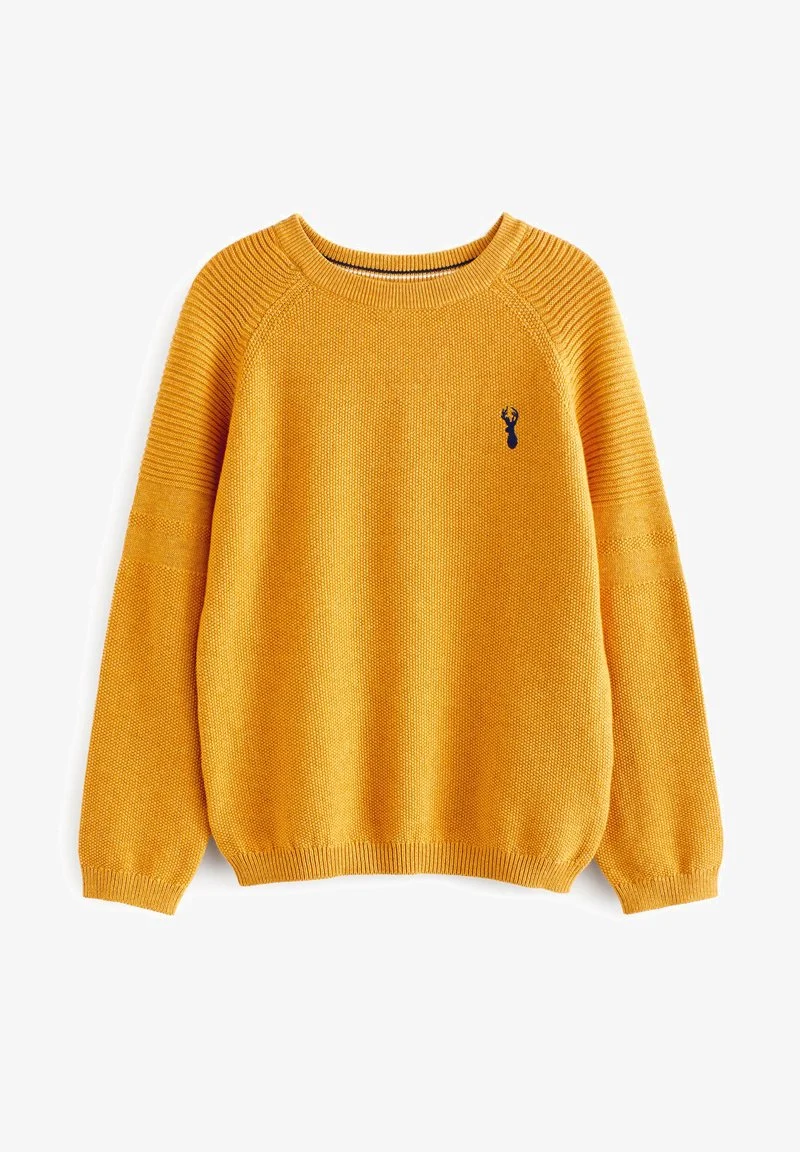 Next TEXTURED CREW - Strickpullover - Yellow 5 Next TEXTURED CREW - Strickpullover - Yellow – Bild 3