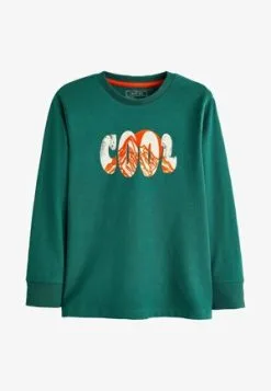 Next GRAPHIC LONG SLEEVE - Langarmshirt - Dark Teal Blue -Oberbekleidung Verkäufe e0296bbbca8b46868336f24c4ecd6776