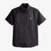 Next SHORT SLEEVE OXFORD STANDARD - Hemd - Black -Oberbekleidung Verkäufe e5bece3ef2354ebb81ea47f69a2c7a0d