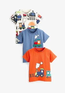 Next CHARACTER SHORT SLEEVES 3 PACK - T-Shirt Print - Bright Train
