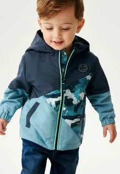 Next COLOURBLOCK ZIP HOODED STANDARD - Übergangsjacke - Blue