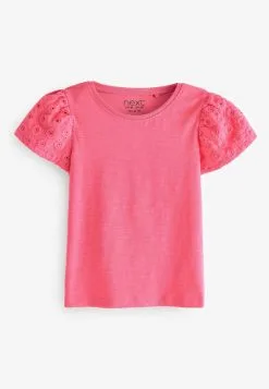 Next BRODERIE SLEEVE 3 PACK STANDARD - T-Shirt Print - Pink -Oberbekleidung Verkäufe e9c91d5a11c9435791d21e87bed92b45
