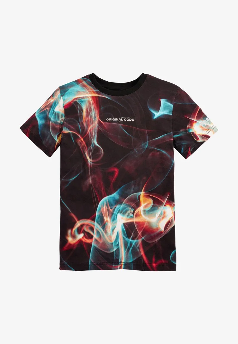 Next SHORT SLEEVE MARBLE - T-Shirt Print - Mottled Black 7 Next SHORT SLEEVE MARBLE - T-Shirt Print - Mottled Black – Bild 5