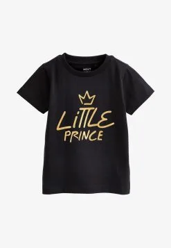 Next SHORT SLEEVE - T-Shirt Print - Black Gold Little Prince