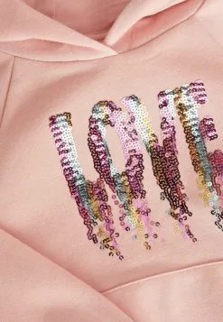 Next Kapuzenpullover - Pink Sequin Slogan -Oberbekleidung Verkäufe f134b3a8f7dc4882a3930f2d012def61