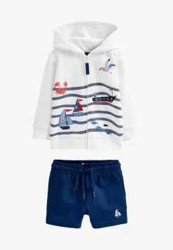 Next APPLIQUÉ CREW AND SET - Sweatjacke - White Blue Classic Boat -Oberbekleidung Verkäufe f56bac3d9f9e4cea982eb01d564a3867