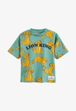 Next ALL OVER PRINTED SHORT SLEEVE LICENSE STANDARD - T-Shirt Print - Green Oversized Lion King