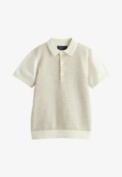 Next SHORT SLEEVE TEXTURED - Poloshirt - Cream -Oberbekleidung Verkäufe f6d4b6877f0246299400b9a48a9ca39e