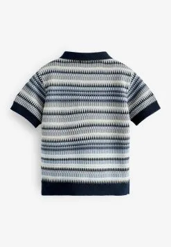 Next SHORT SLEEVE PATTERNED STANDARD - Poloshirt - Blue -Oberbekleidung Verkäufe f85ddea61d8043a69a97a5dee6d7b36c