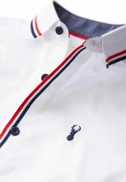 Next SHORT SLEEVE COLOURBLOCK STANDARD - Hemd - White Red -Oberbekleidung Verkäufe f91d07bd7bde43da8b02ccc5b8c190a7