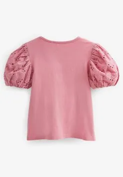 Next BRODERIE PUFF SLEEVE - T-Shirt Print - Pink -Oberbekleidung Verkäufe fd9dcef01eb34c51991ed9bc8ef5ea0f