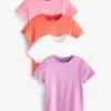 Next 4 PACK REGULAR FIT STANDARD - T-Shirt Basic - Red Pink Purple